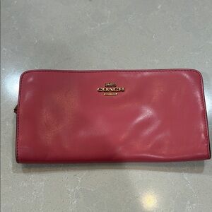 Coach Pink Leather Wallet